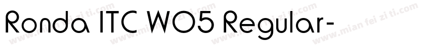 Ronda ITC W05 Regular字体转换